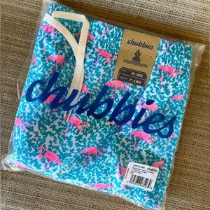Chubbies 7” Lined Swim Trunks. The Domingo’s Are for Flamingos Size XXL